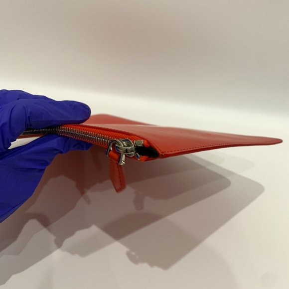 Givenchy Red Pochette Clutch Sku#85560 (Gently used, color fading) - Picture 6 of 11